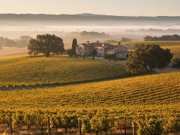Sonoma vineyard at golden hour representing growth and prosperity
