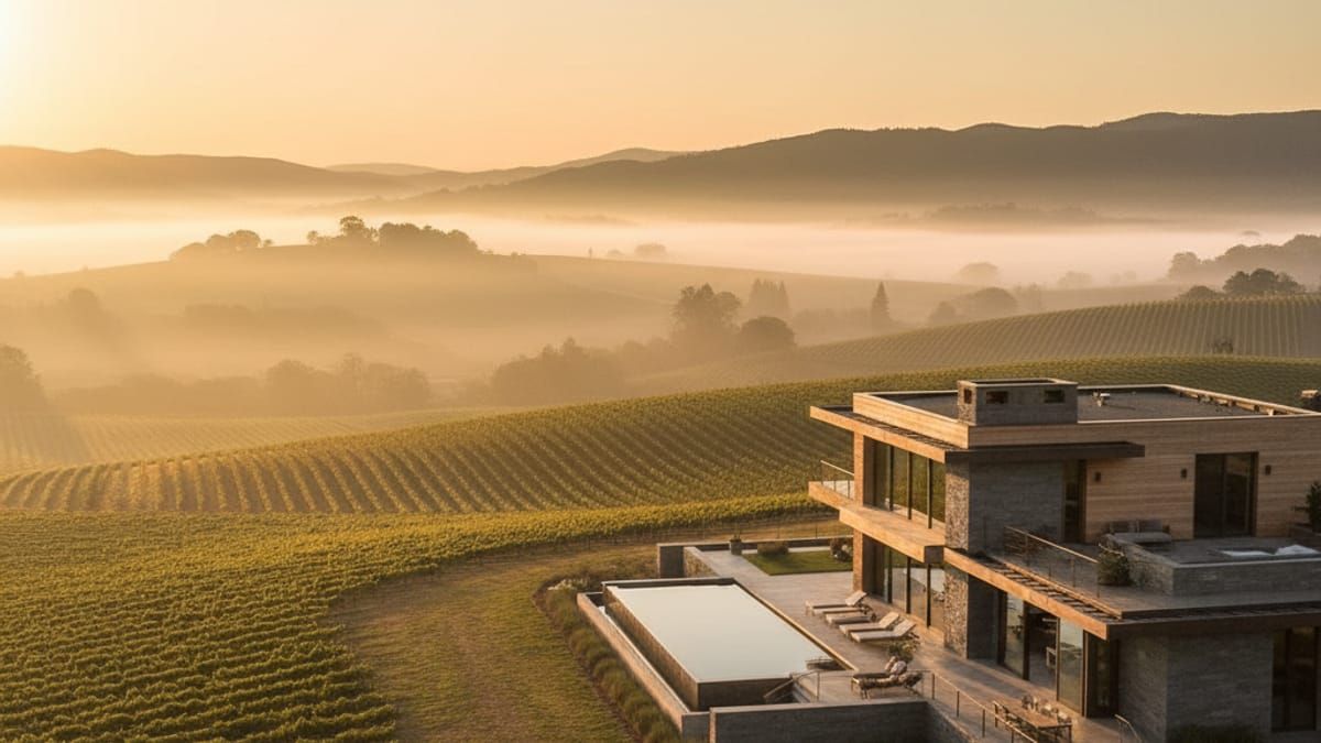 Sonoma Valley home with vineyard views